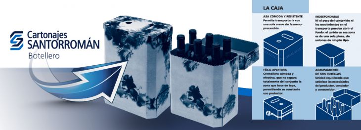 Botellero de cartón ondulado